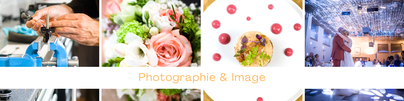 Bandeau page d’accueil, reportage de communication et de mariage