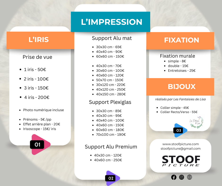 Tarif photo d'iris à Remicourt, près de Waremme en Province de Liège